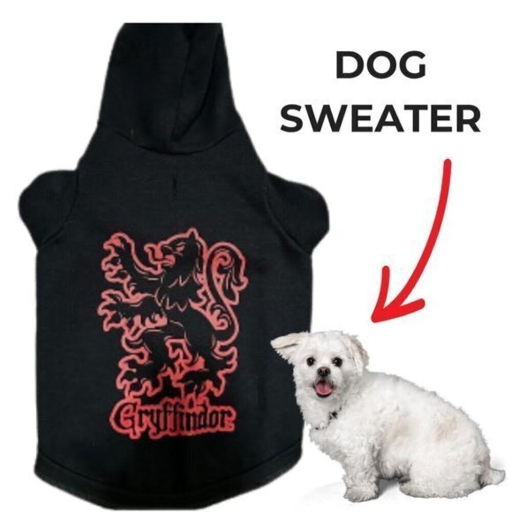 Wizarding World Harry Potter Gryffindor Pet Dog Puppy Hoodie Size Small S